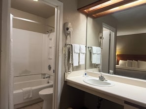 Free toiletries, hair dryer, towels