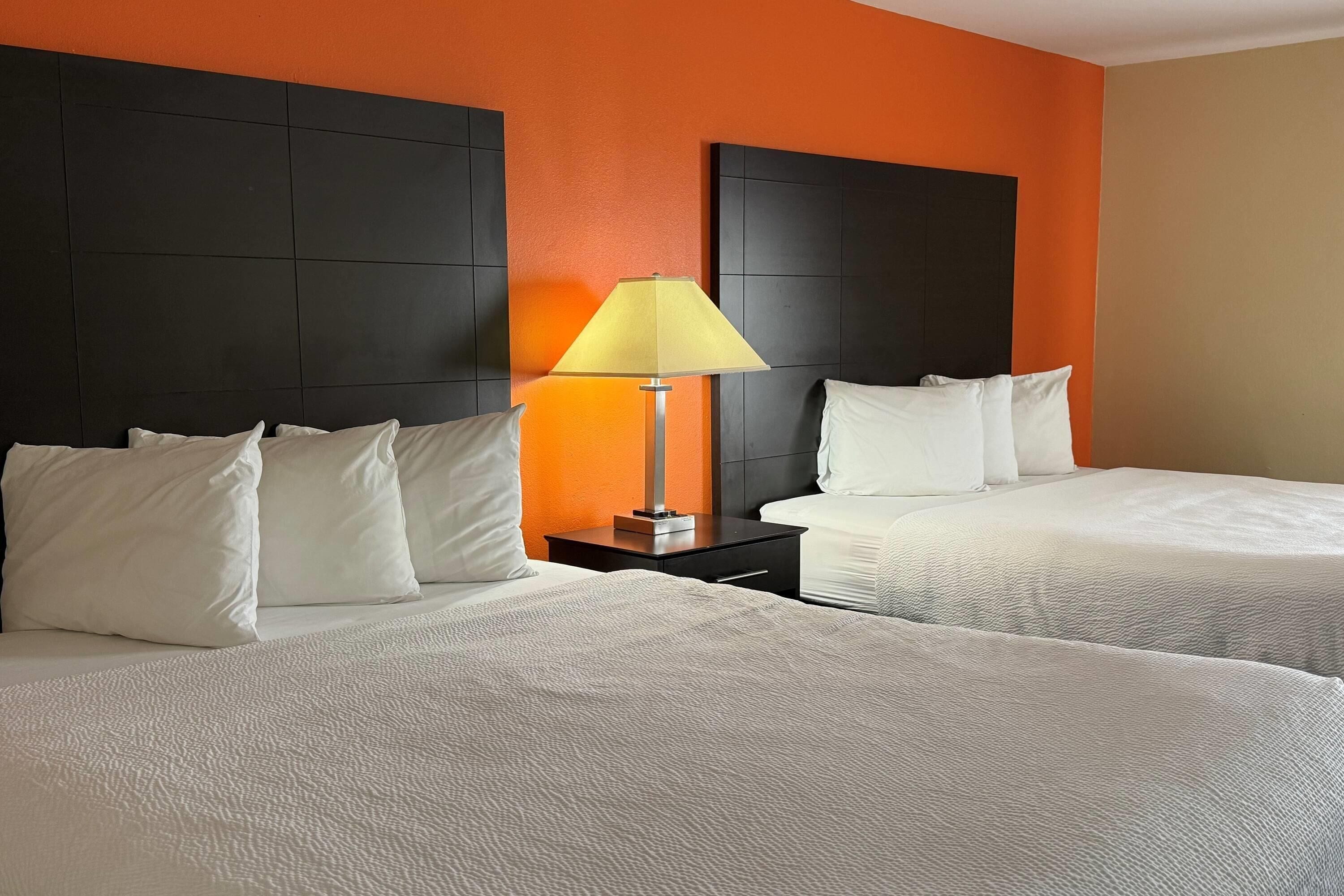 Room, 2 Queen Beds, Non Smoking | Desk, iron/ironing board, free WiFi, bed sheets