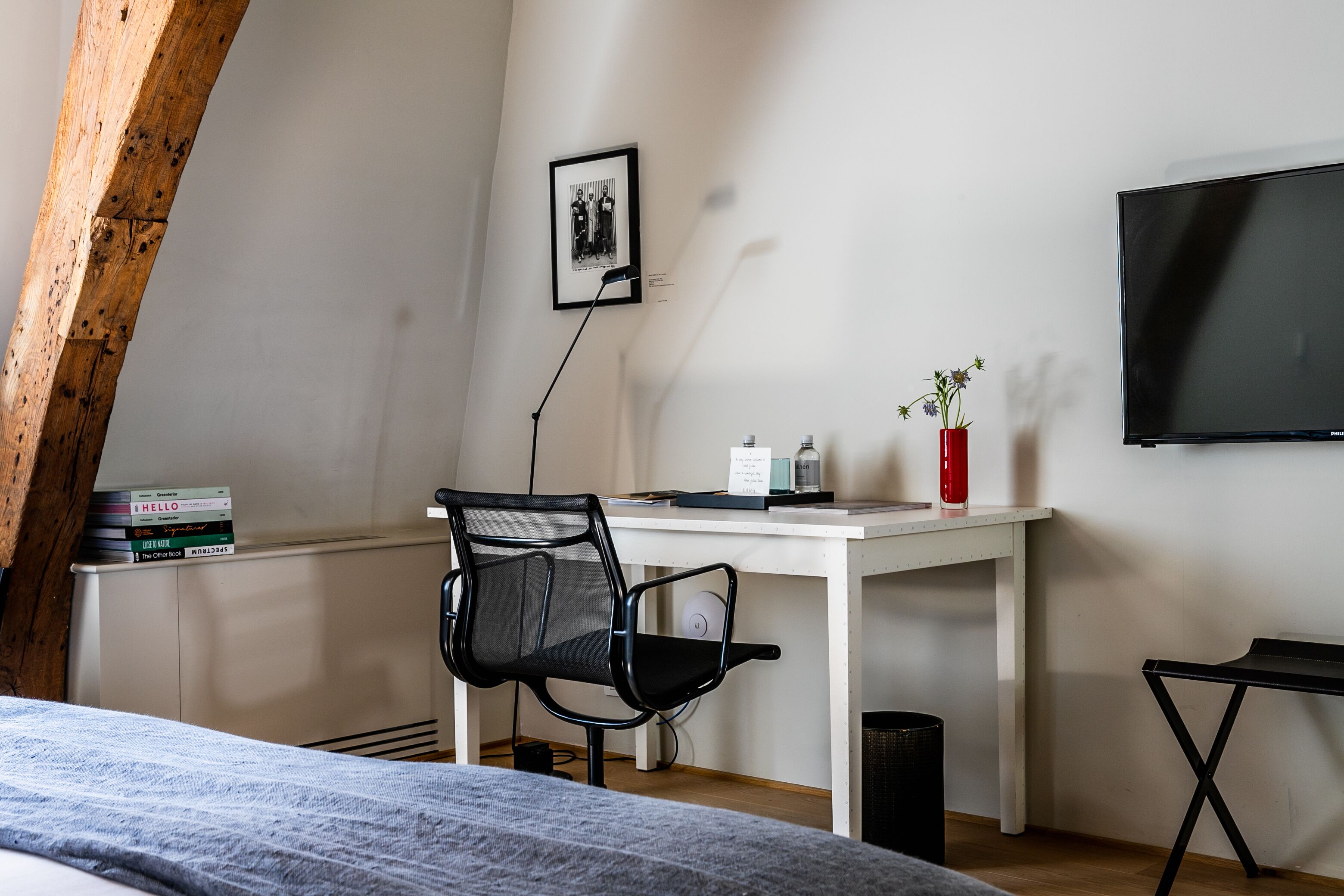 julien dreamer room | premium bedding, down duvets, minibar, in-room safe