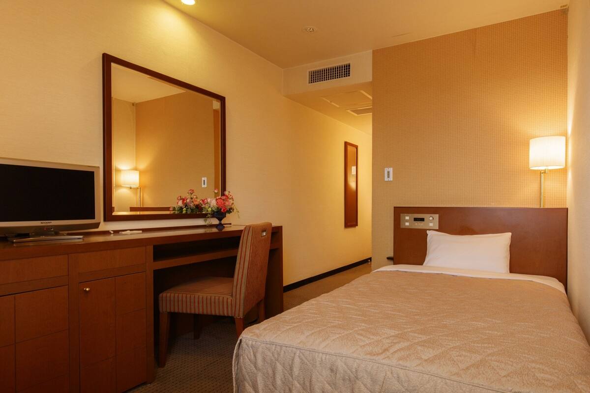 Desk, blackout curtains, iron/ironing board (on request), free WiFi