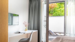 Apartment Suite (exklusive 75 EUR Reinigungsgebühr) | 1 soverom, sengetøy av topp kvalitet, dundyner og minibar