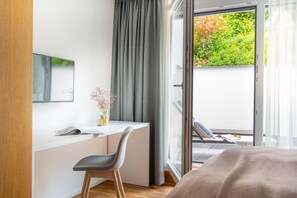 1 chambre, literie de qualité supérieure, couette en duvet d'oie