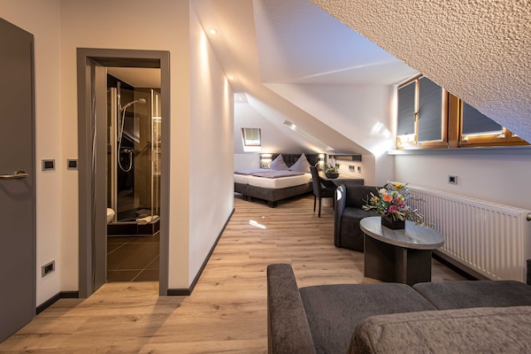 Executive Double Room | Living area | Tablet, computer monitors