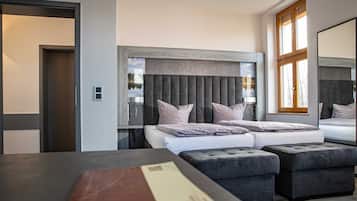 Ropa de cama de alta calidad y minibar