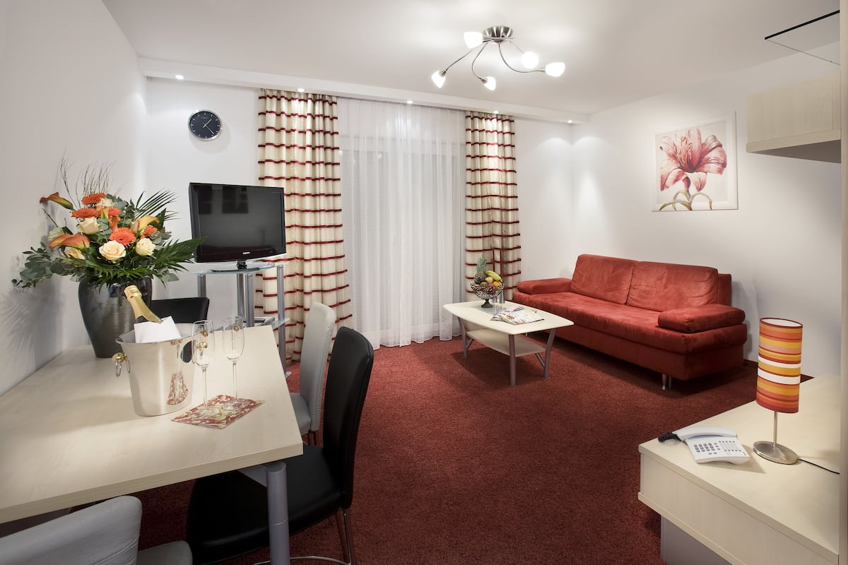 Appartamento Comfort | 1 camera, biancheria da letto ipoallergenica, minibar