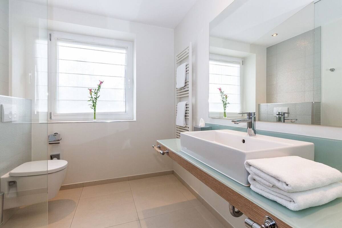 free toiletries, hair dryer, towels