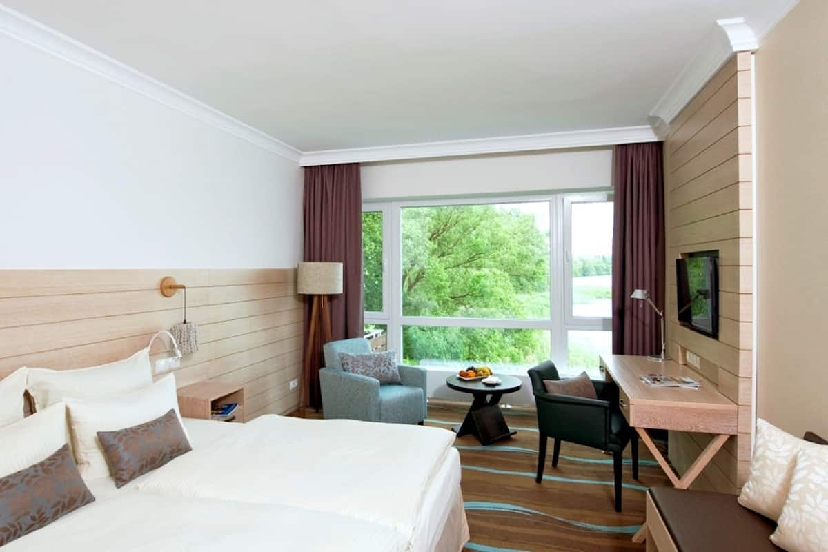 Comfort kamer (view to the lake or to the terrace) | Hypoallergeen beddengoed, donzen dekbedden, een minibar
