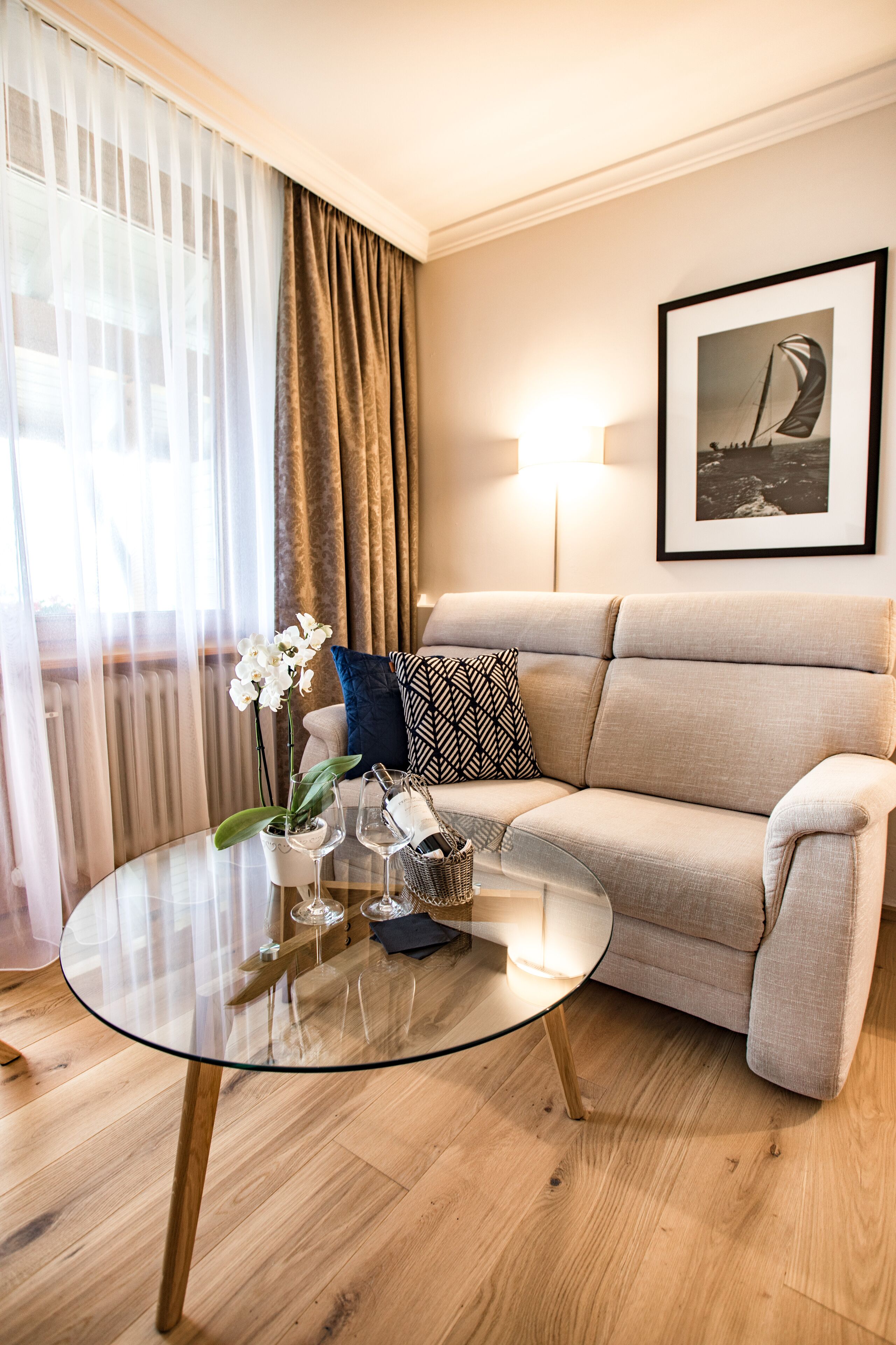 double room, balcony, lakeside (or terrace) | living area | 45-inch flat-screen tv with digital channels, tv