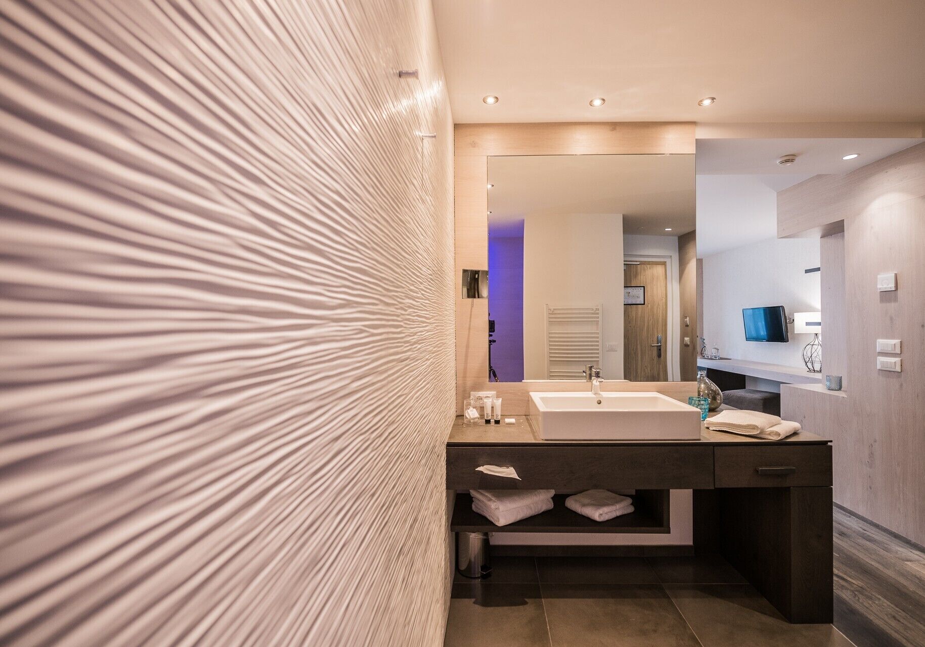 junior suite dolomites view | bathroom | separate bathtub and shower, deep-soaking bathtub