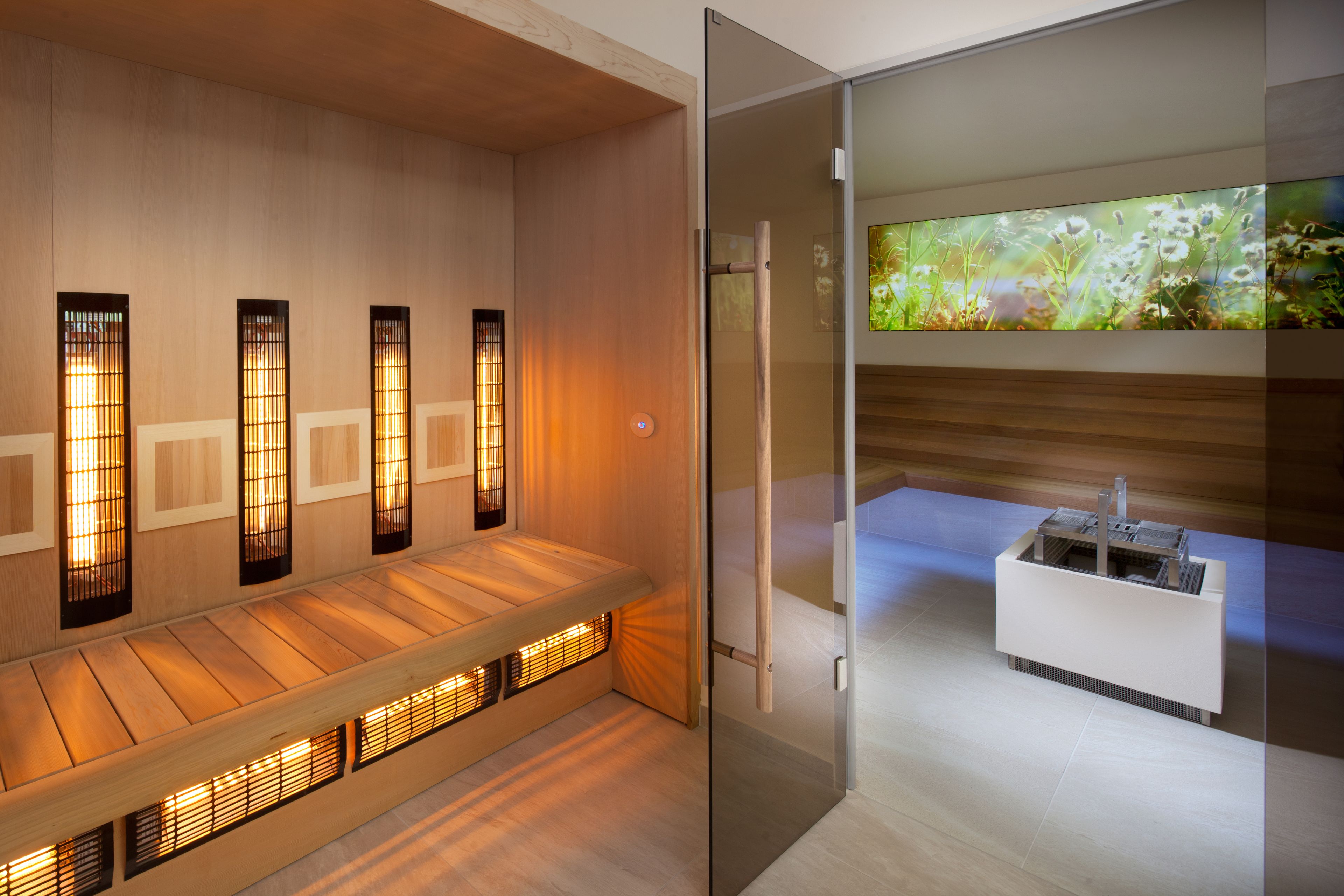 sauna, steam room, hot springs/mineral springs, body treatments