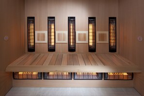 Sauna, steam room, hot springs/mineral springs, body treatments