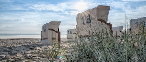 On the beach, 2 beach bars