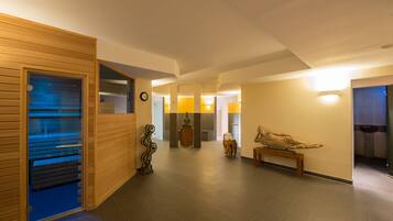 Sauna, steam room, body treatments, hot stone massages, body wraps