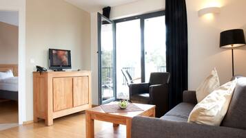 Lejlighed - 1 soveværelse | 1 soveværelse, allergivenligt sengetøj, pengeskab på værelset