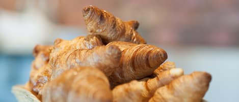 A basket of croissants.