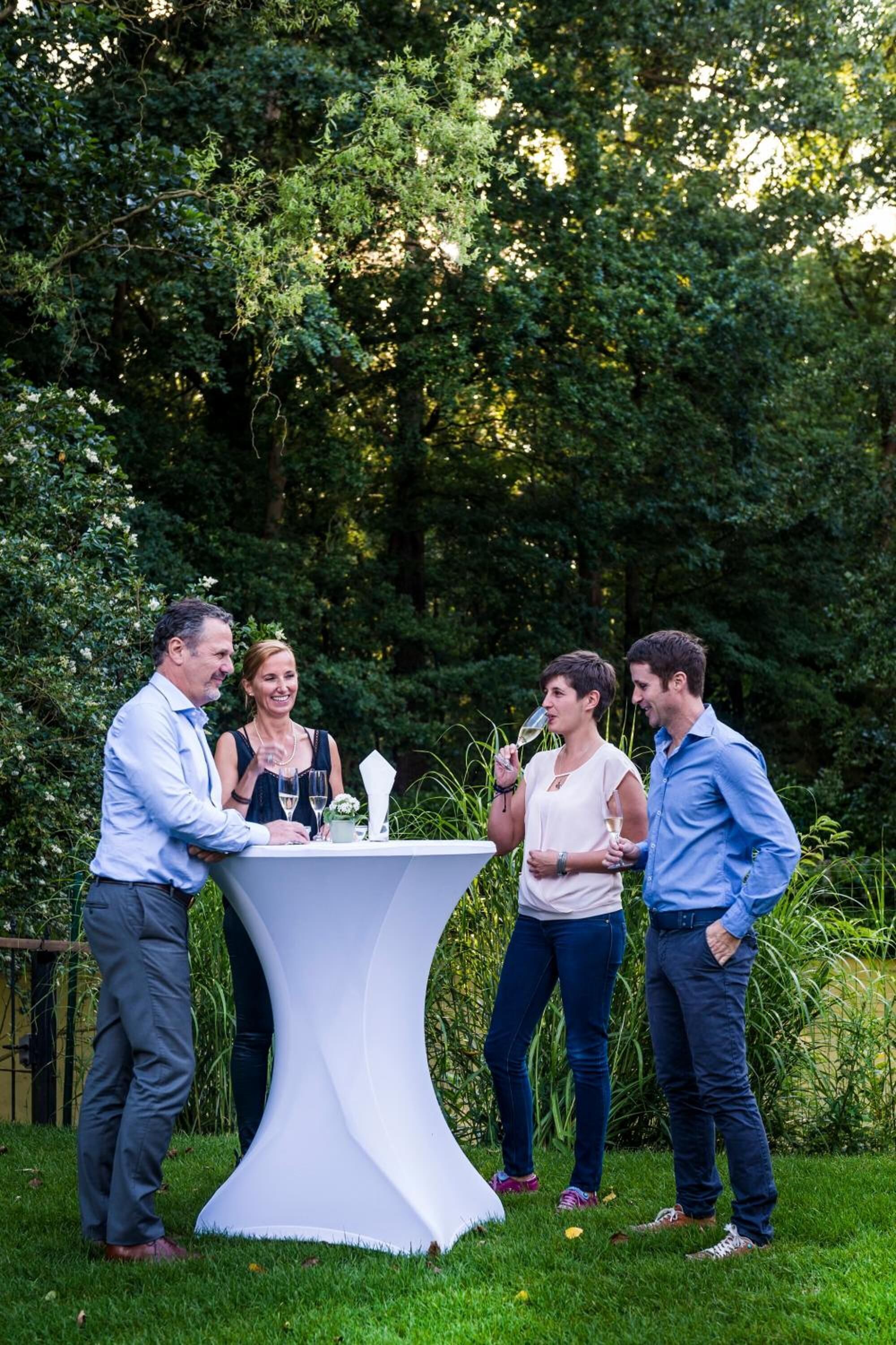 outdoor banquet area