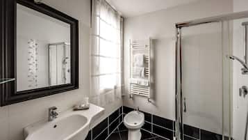 Free toiletries, hair dryer, bidet, towels