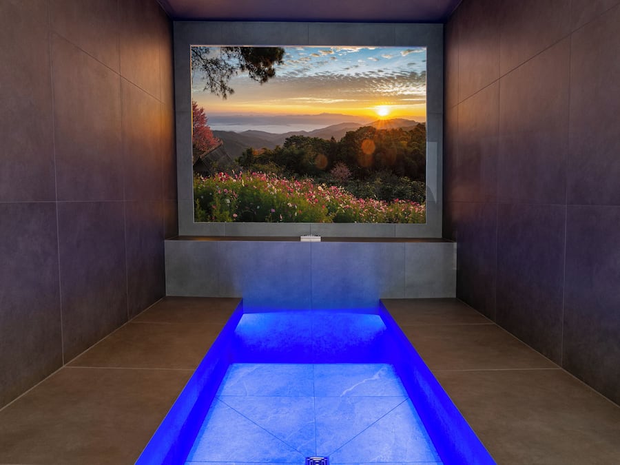 Sauna seca, banheira de hidromassagem, sauna a vapor