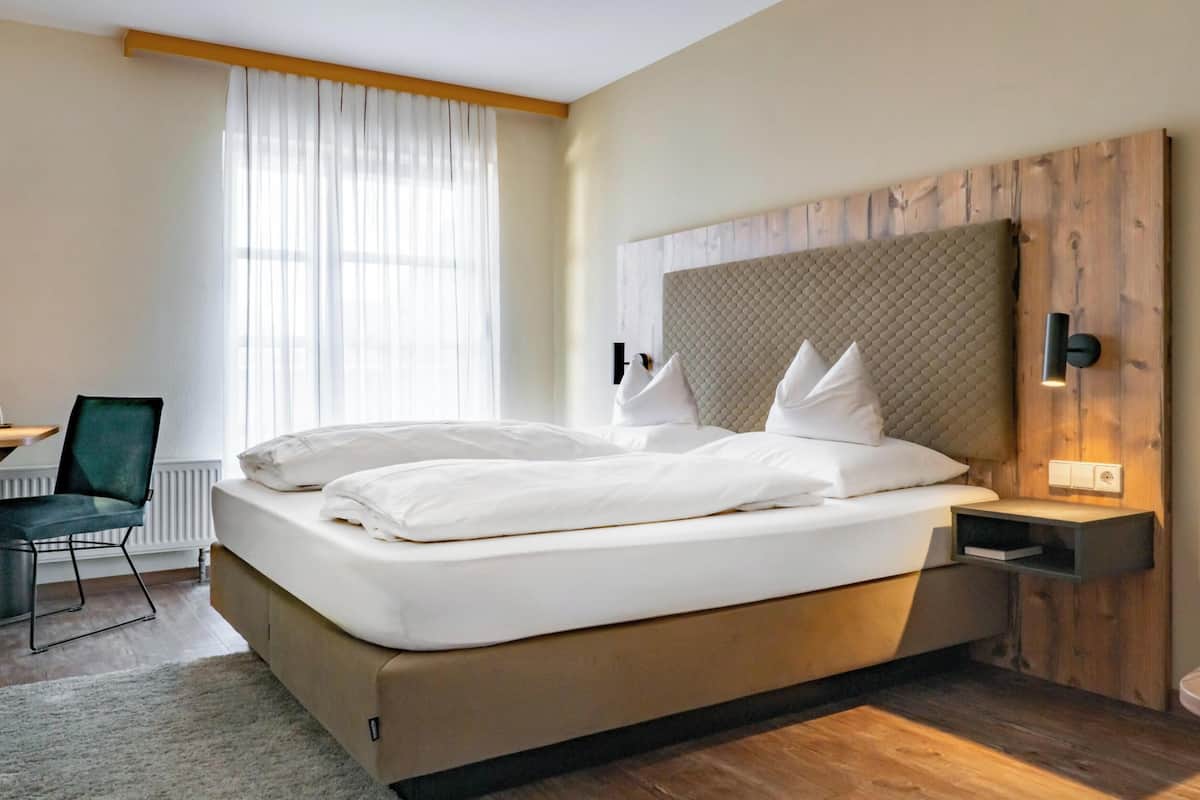 superior plus room | hypo-allergenic bedding, desk, blackout curtains, soundproofing