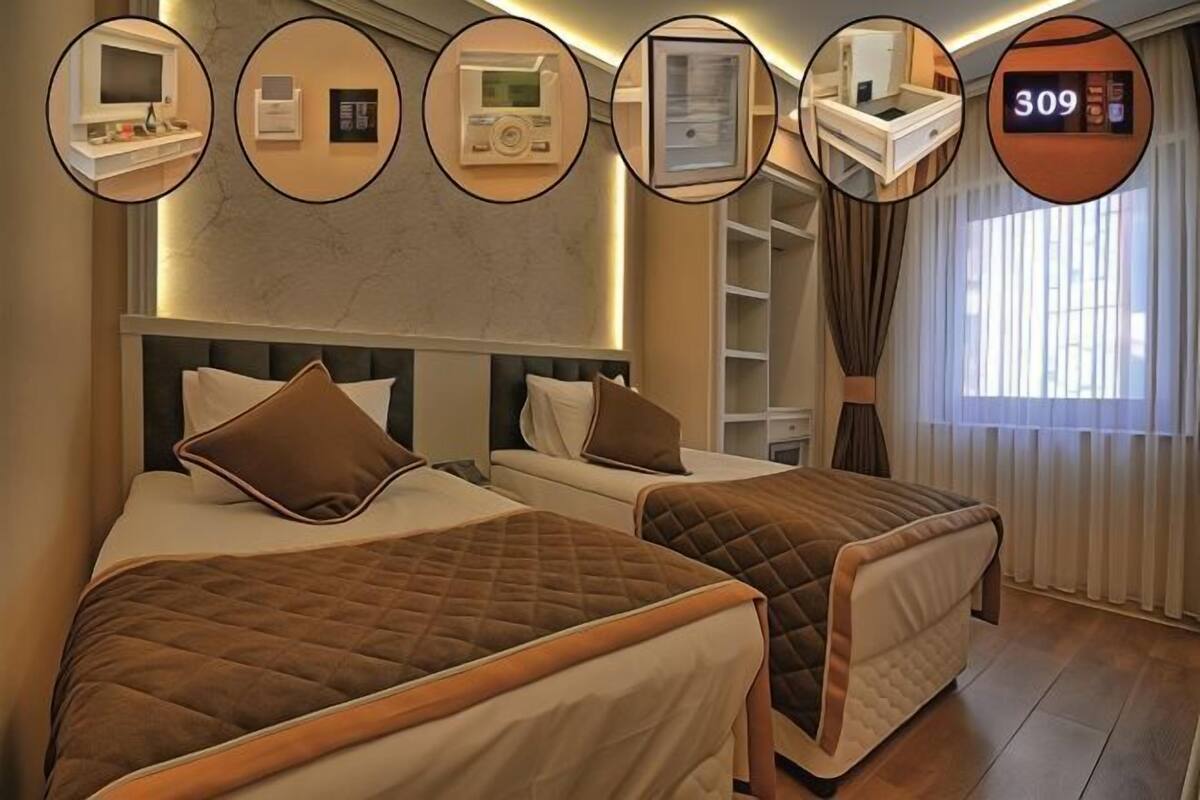 1 slaapkamer, luxe beddengoed, een minibar, een kluis op de kamer