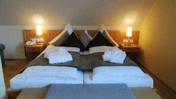 Desk, blackout curtains, free WiFi, bed sheets