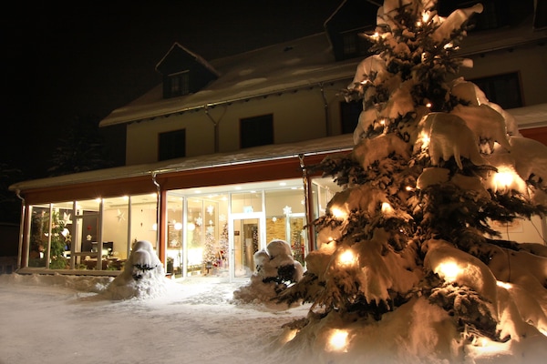 Front of property - evening/night