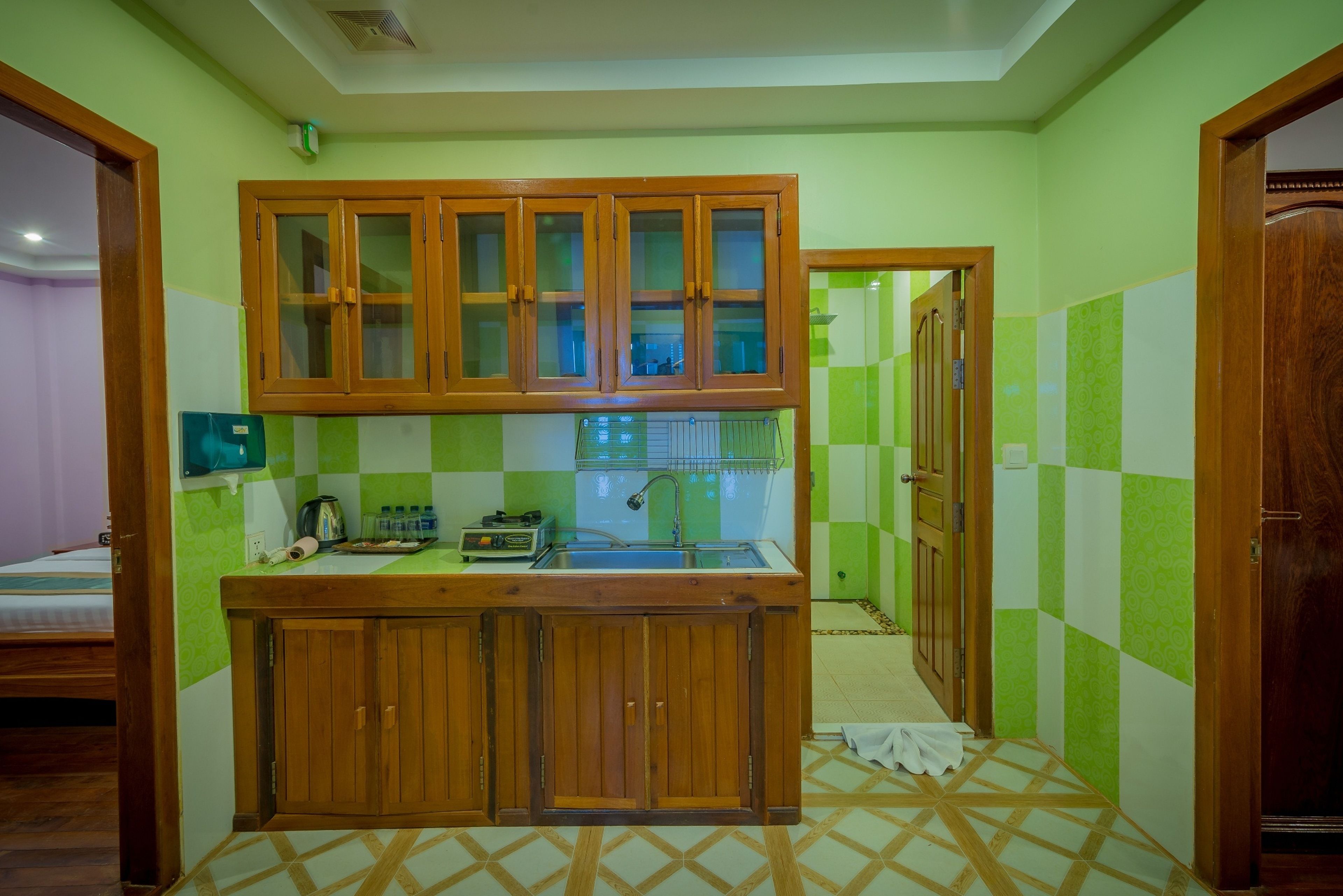 family suite - adjoining room 02 double beds - free pick up and transfer | memory-foam beds, minibar, in-room safe, desk