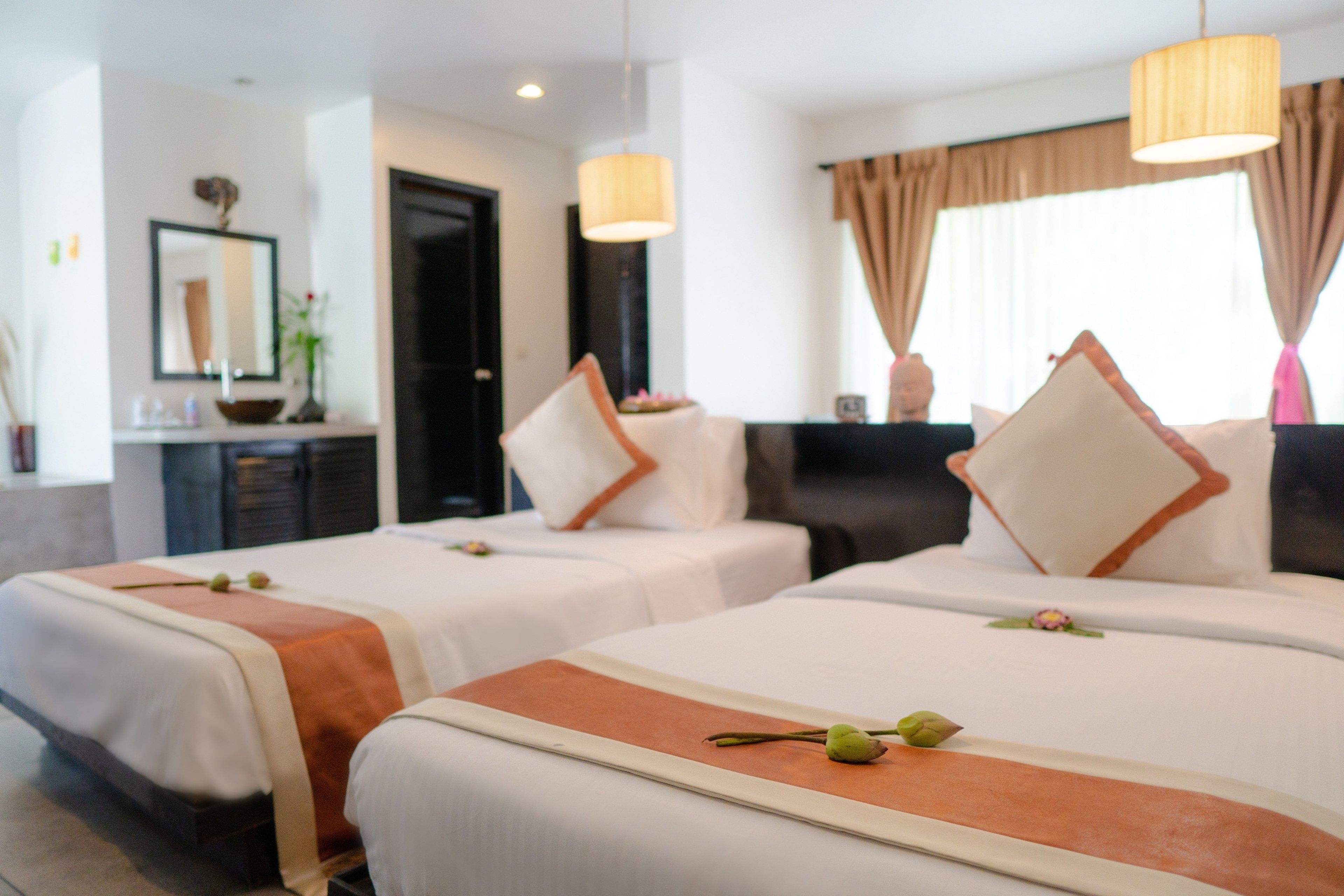 memory-foam beds, minibar, in-room safe, desk