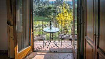 Chambre Confort Double ou avec lits jumeaux, 1 lit double ou 2 lits jumeaux, terrasse, vue jardin