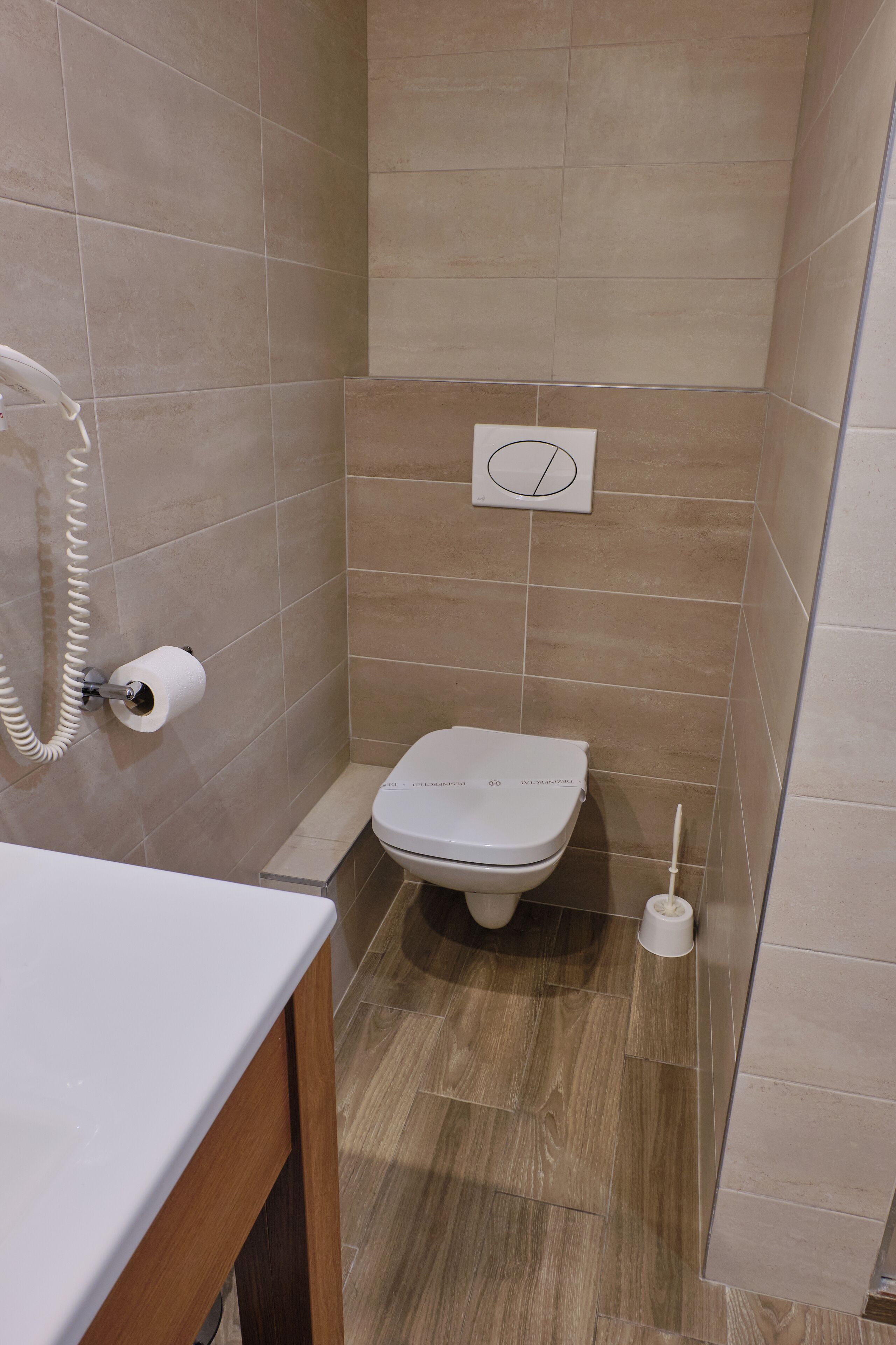 deluxe double room | bathroom | shower, free toiletries, hair dryer, towels