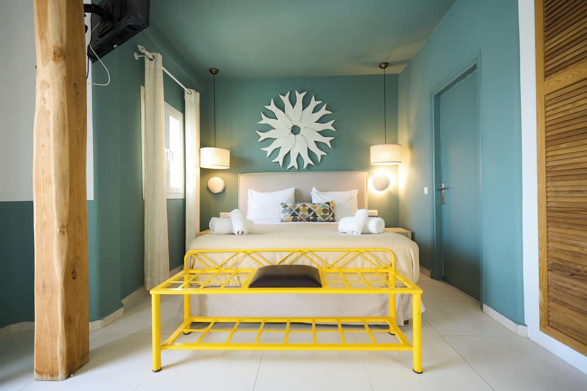 superior room, partial sea view | hypo-allergenic bedding, down duvets, in-room safe, iron/ironing board