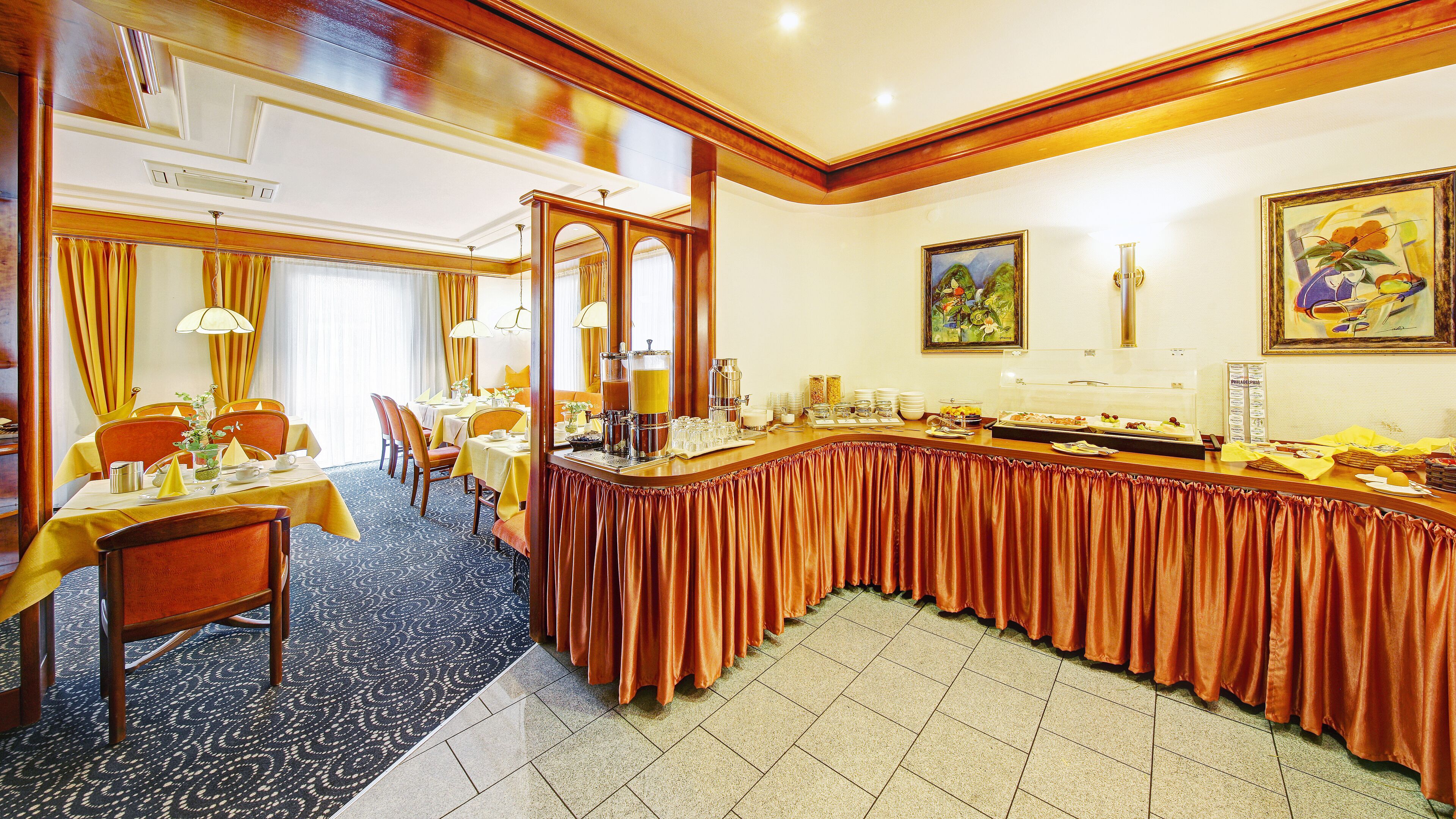 daily buffet breakfast (eur 15 per person)
