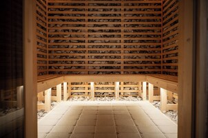 Sauna seca, banhos de lama