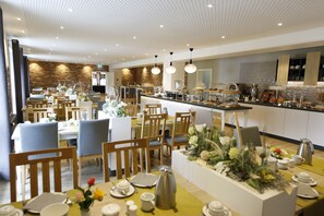 Kontinental frokost hver dag (EUR 12.5 per person)