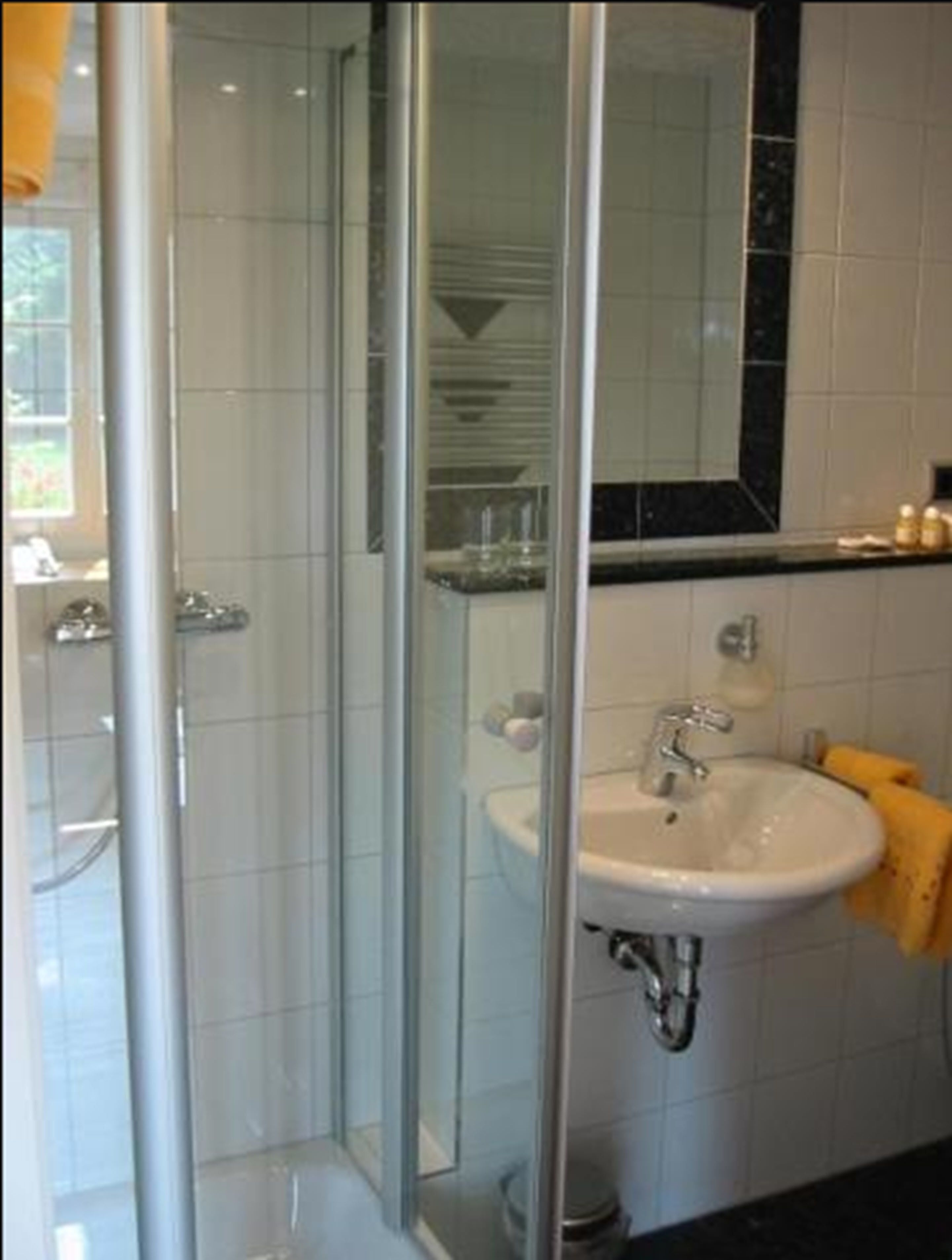 free toiletries, hair dryer, towels