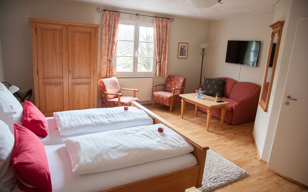 hypo-allergenic bedding, desk, laptop workspace, iron/ironing board