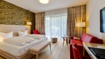Ropa de cama de alta calidad y minibar