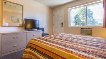 Desk, blackout curtains, iron/ironing board, free cots/infant beds