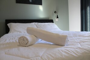 1 chambre, lits bébé (en supplément), lits pliants/supplémentaires