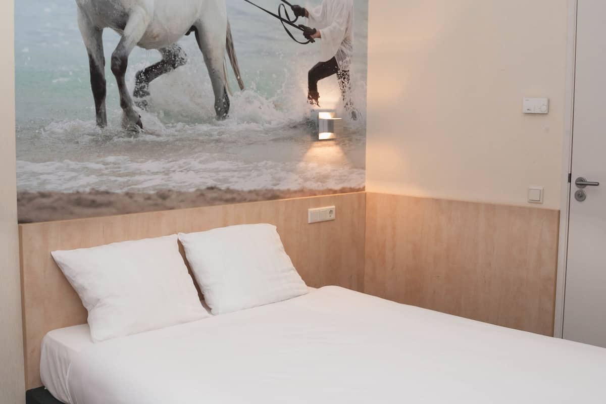 Chambre de base double | Bureau, fer et planche Ă repasser, accĂšs au Wi-Fi (inclus)