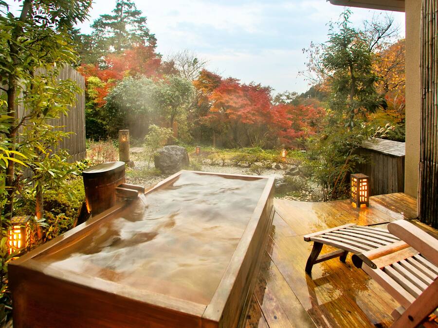 Japanese Western Suite Room with Outside Bath | Balcony