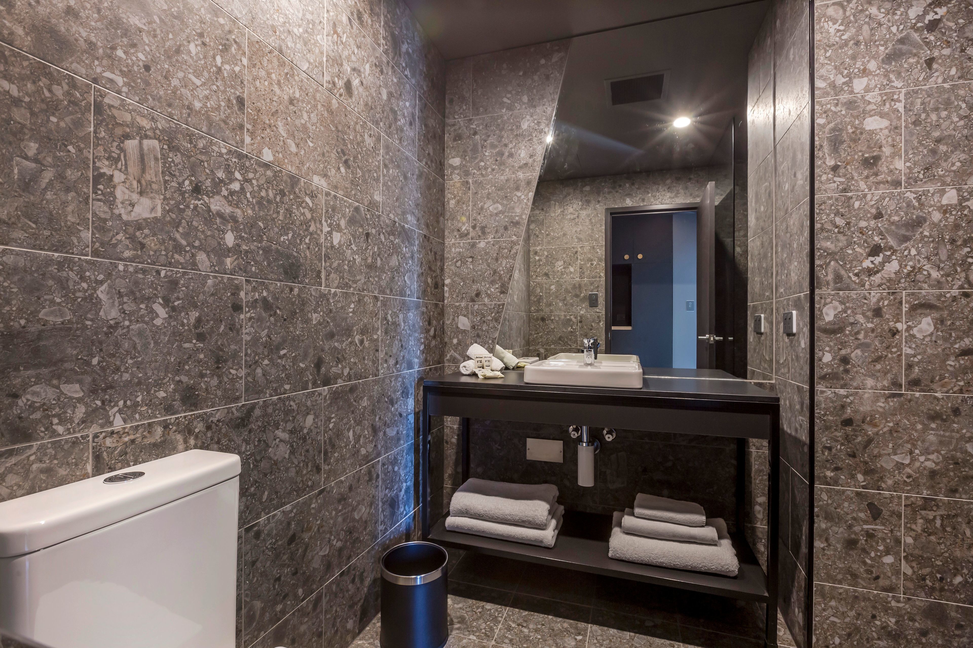 free toiletries, hair dryer, towels, soap