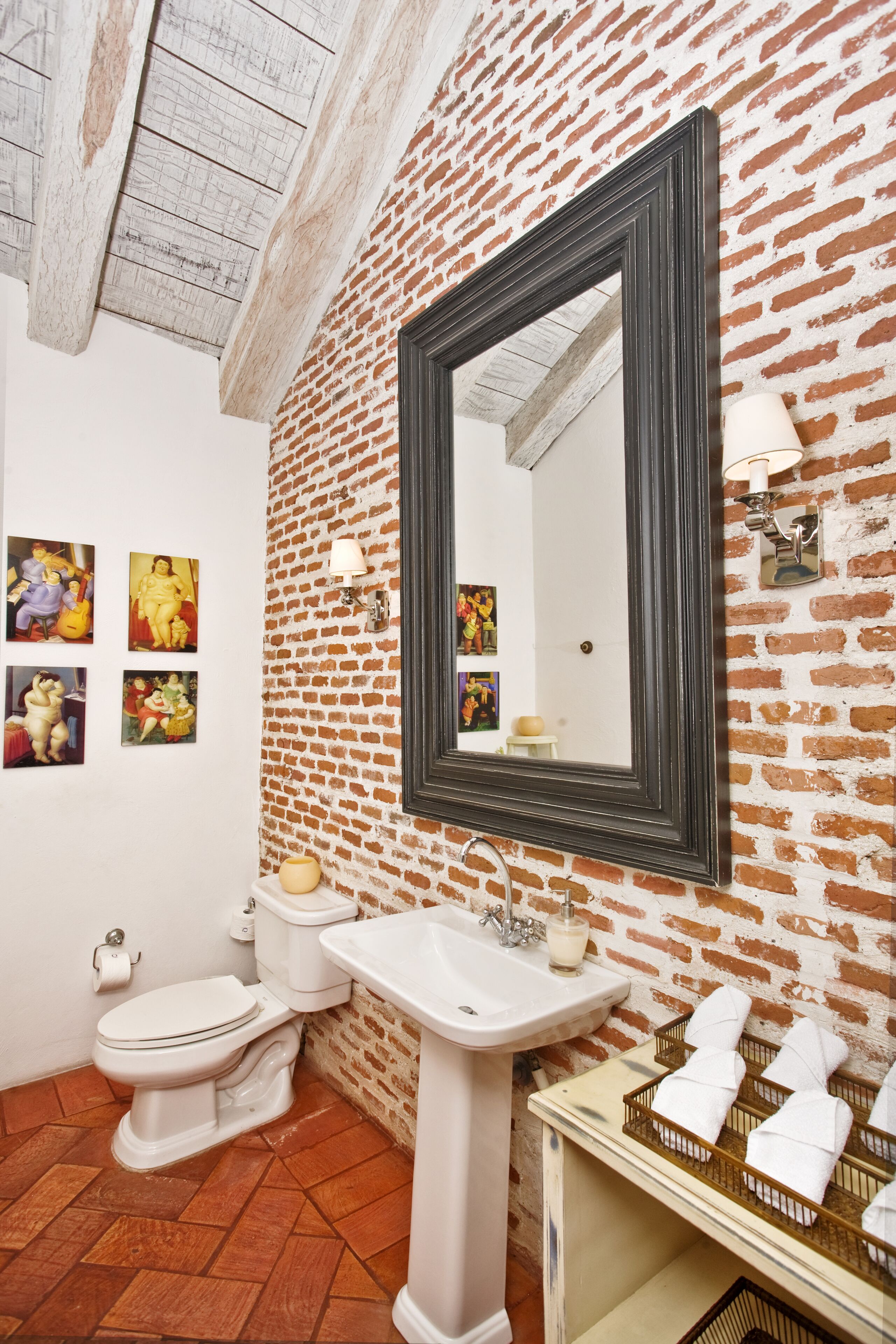 shower, rainfall showerhead, hair dryer, towels