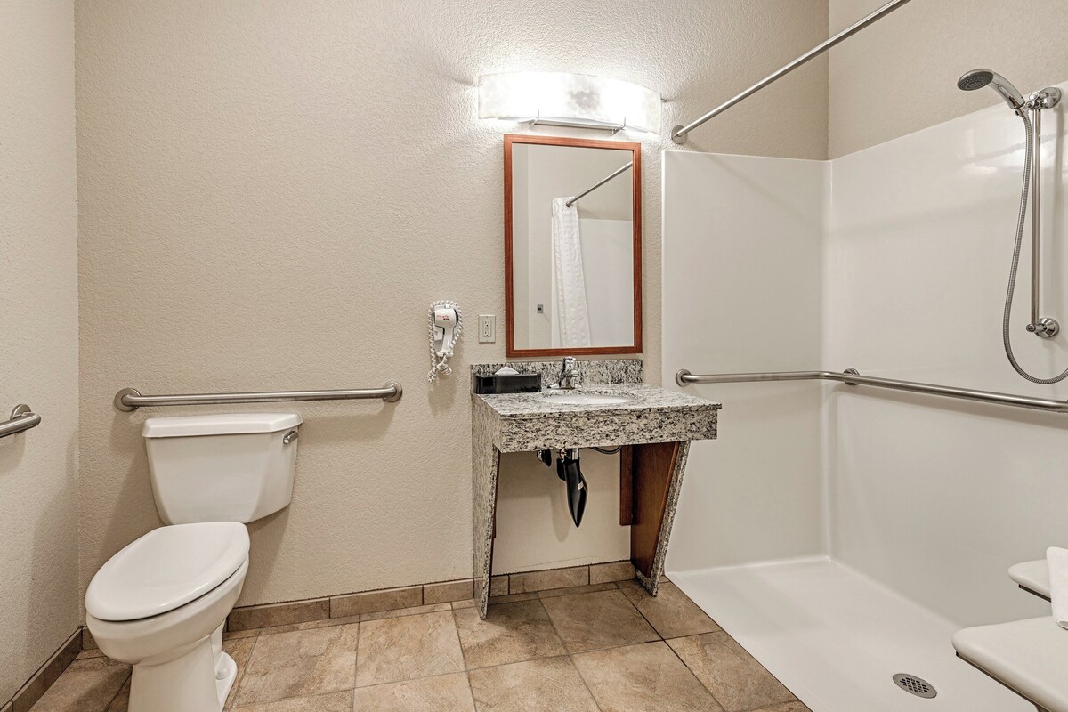 Studio Suite, 1 Queen Bed, Accessible | In-room safe, desk, laptop workspace, iron/ironing board