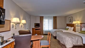 Studio Suite, 2 Queen Beds | In-room safe, desk, laptop workspace, iron/ironing board