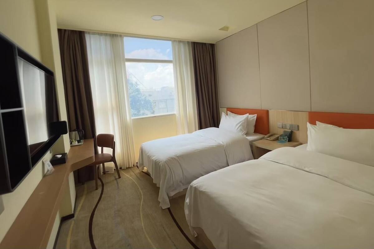 In-room safe, desk, blackout drapes, iron/ironing board