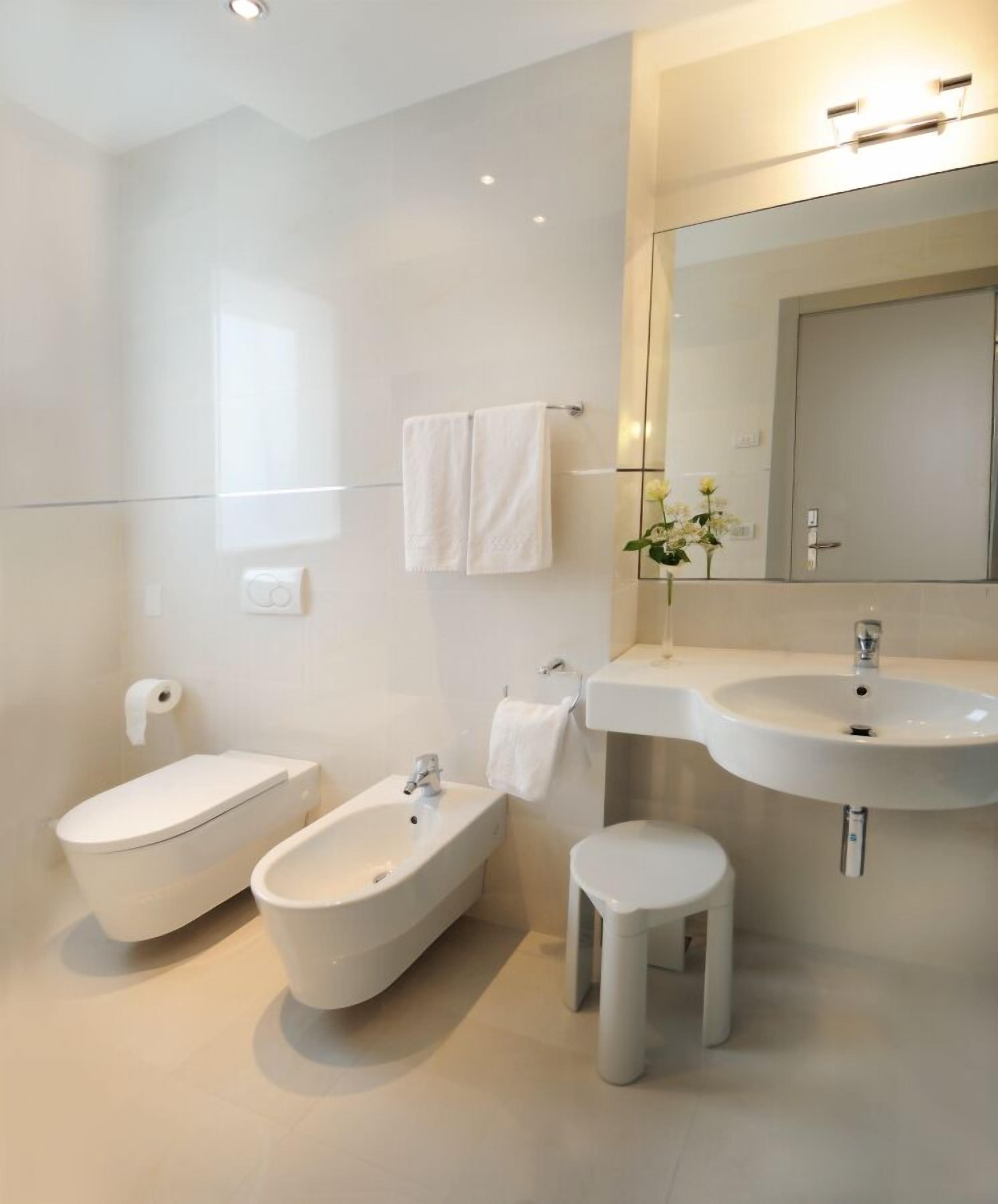 deluxe double room (plus) | bathroom | shower, free toiletries, hair dryer, bidet