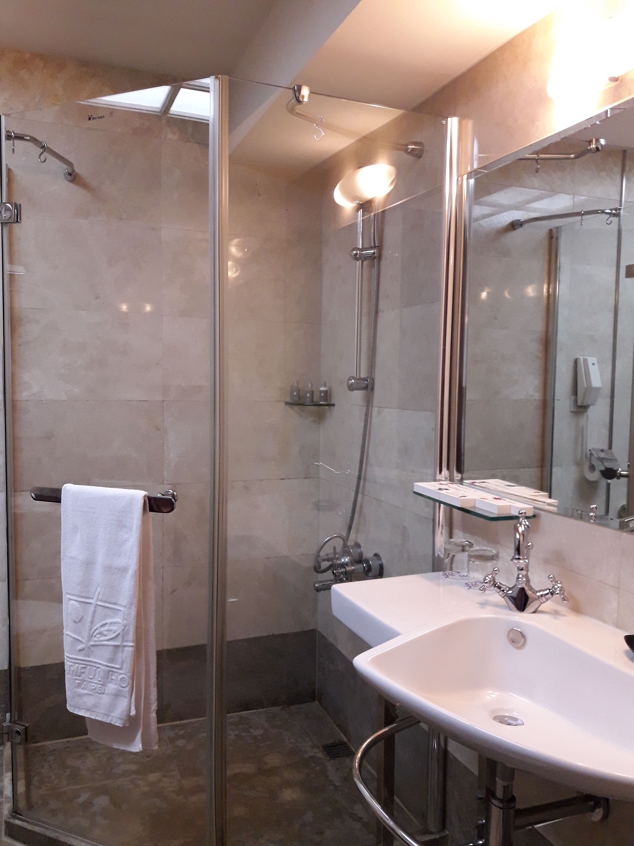 shower, free toiletries, hair dryer, bathrobes