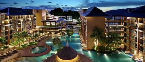 Outdoor pool, open 8:00 AM to 7:00 PM, pool umbrellas, sun loungers