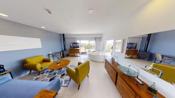 Panorama suite | Luxe beddengoed, donsdekens, Select Comfort-bedden, een minibar